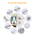 SL09 Security Brushed Matte Chrome Modern Mortise Double Sided Main Door Lock Door Lever Handle Set